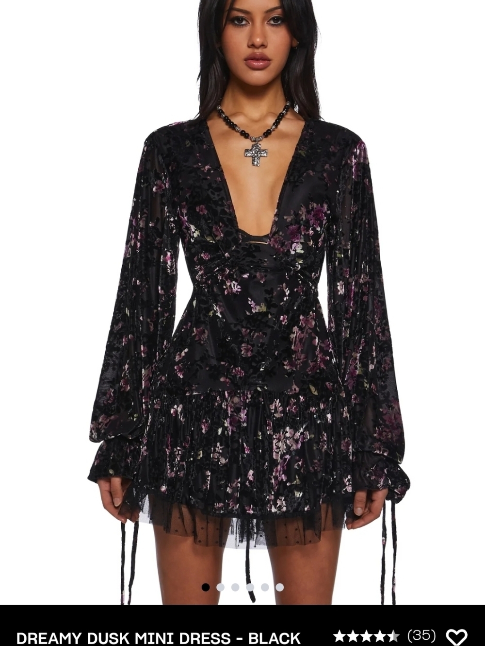 Dreamy Dusk Velvet Mini Dress Current Mood